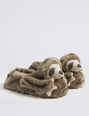 kids sloth slippers