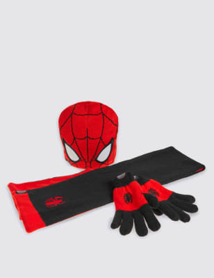 Spiderman hat scarf hot sale and gloves set