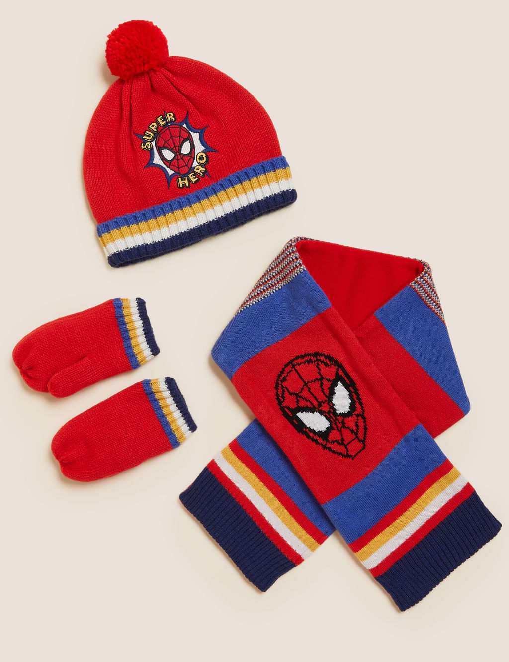 Official Marvel Boys Girls Spider-Man reversible Beanie/Bobble Hat