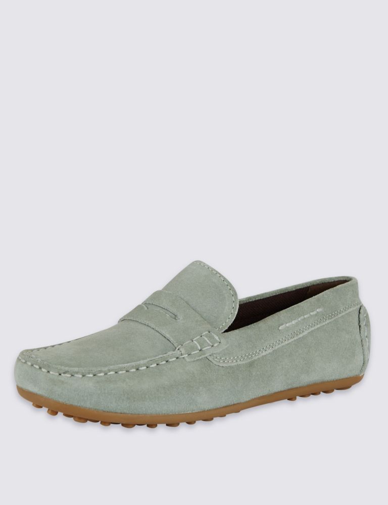 Kids' Stain Resistance Suede Slip-On Shoes 1 of 3