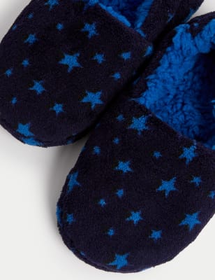 Blue discount star slippers