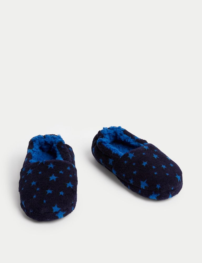 Kids' Star Print Slippers (13 Small - 7 Large) 2 of 4