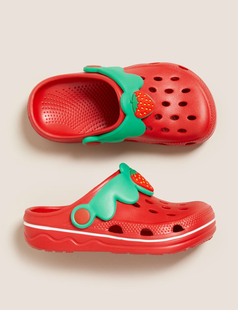 Kids' Strawberry Clogs (5 Small 12 Small) M&S