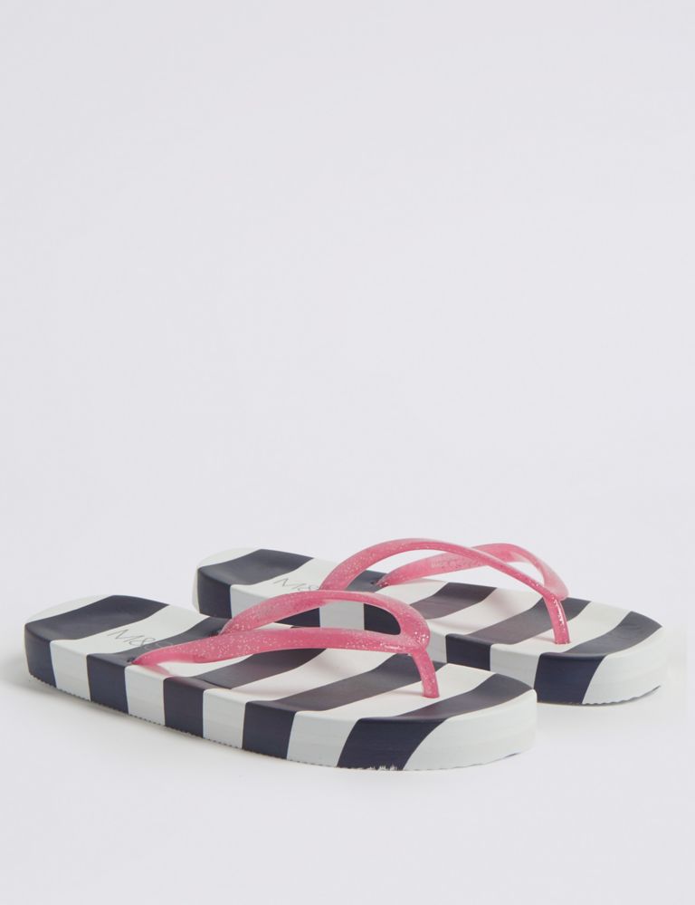 Kids’ Striped Flip-flops (13 Small - 6 Large) 1 of 5