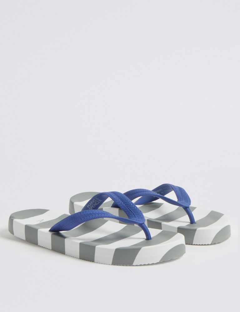 Kids’ Striped Flip-flops (13 Small - 7 Large) 1 of 3