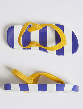 Kids’ Striped Flip-flops (5 Small - 12 Small) Image 2 of 5
