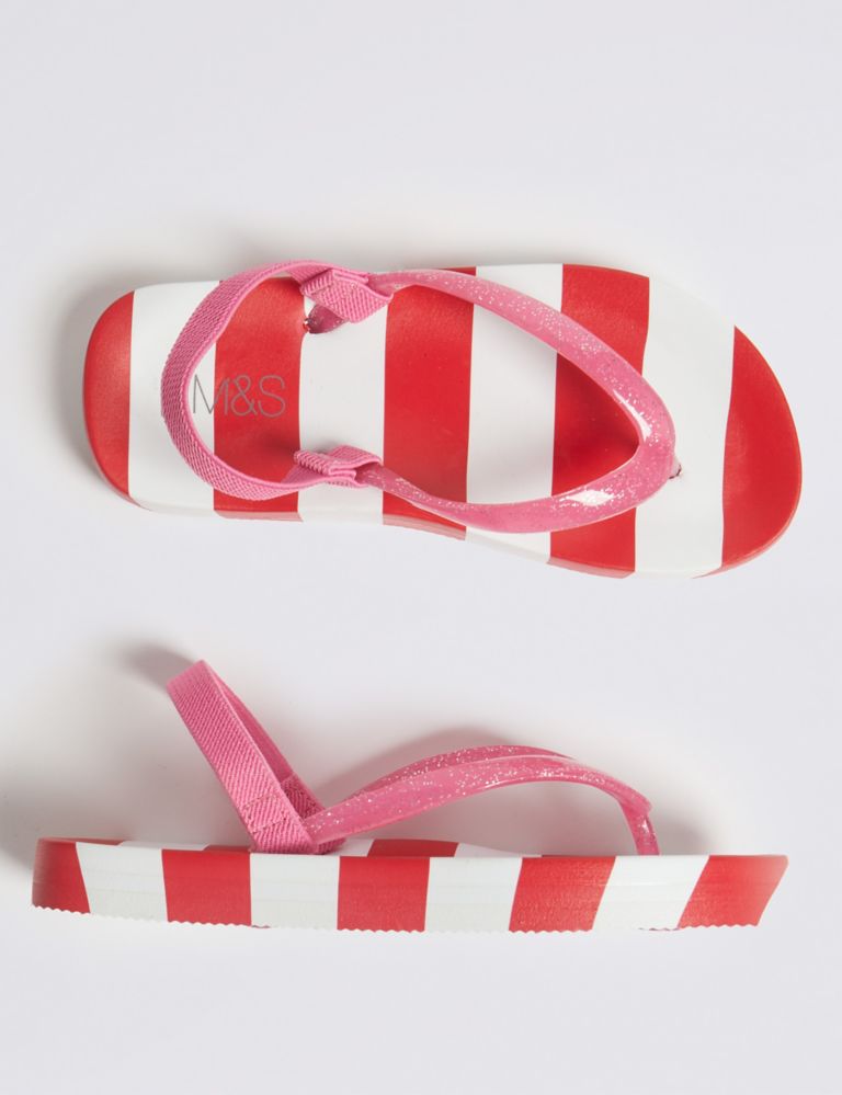 Kids’ Striped Flip-flops (5 Small - 12 Small) 2 of 5