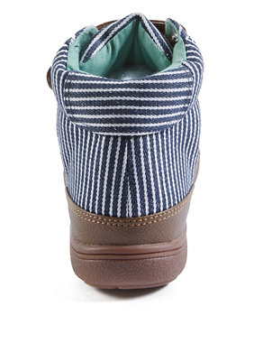 Kids' Striped Riptape High Top Trainers Image 2 of 4