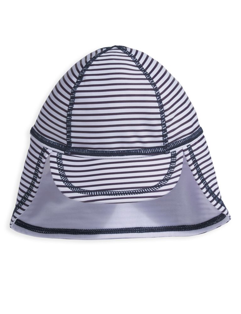 Kids' Striped Swim Hat (0-3 Yrs) 1 of 1