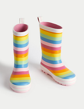 Kids' Striped Wellies (4 Small - 6 Large) Image 2 of 5
