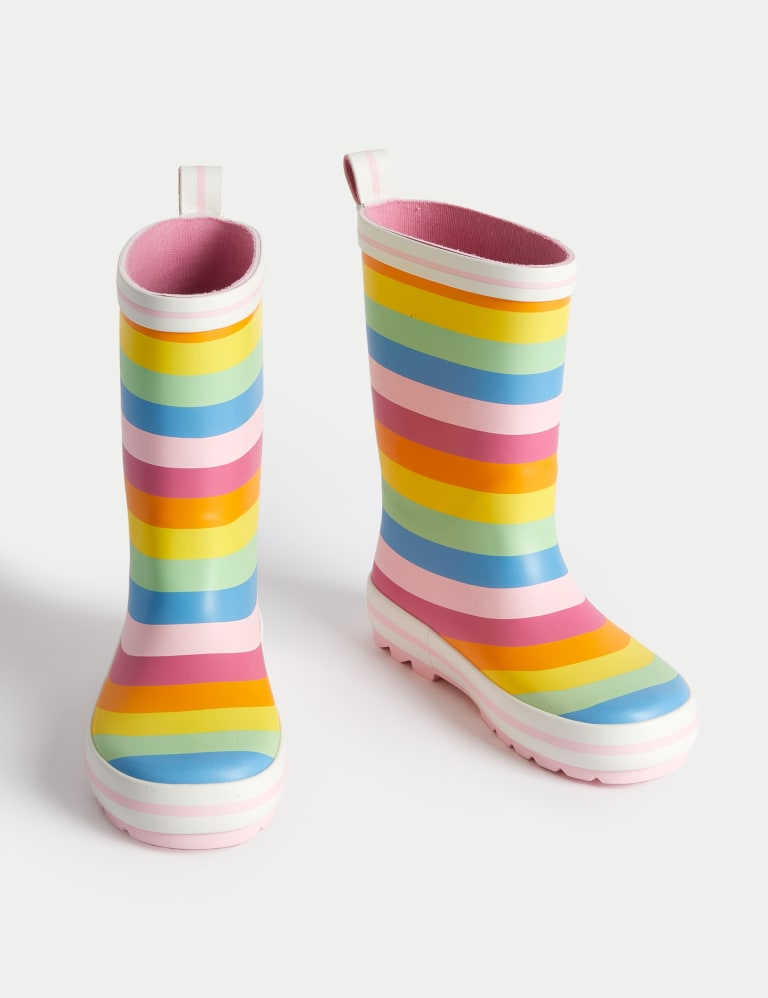 Kids' Striped Wellies (4 Small - 6 Large) 2 of 4