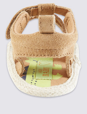 Kids' Suede Cross Over Strap Pram Shoes Image 2 of 4