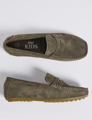 Kids' Suede Driving Shoes Image 2 of 5