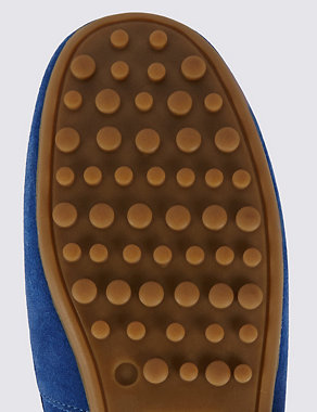 Kids' Suede Driving Shoes with Stain Resistance Image 2 of 3