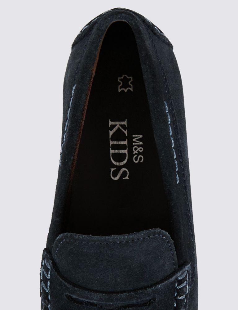 Kids' Suede Driving Slip-On Shoes with Stain Resistance 3 of 3