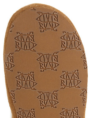 Kids' Suede Faux Shearling Slippers Image 2 of 4