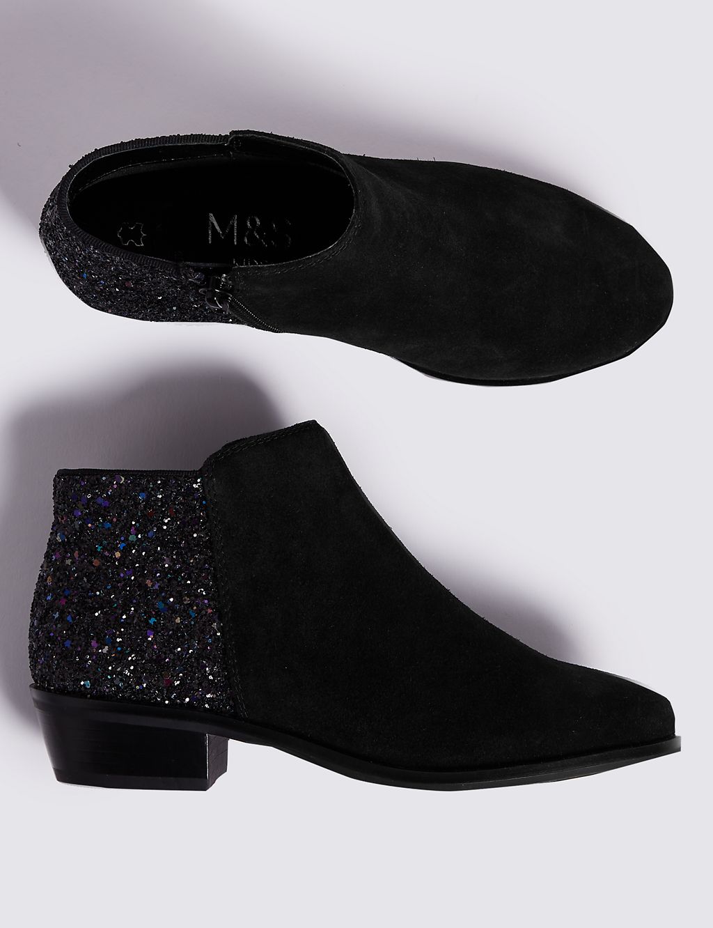 Kids' Suede Glitter Boots (13 Small - 6 Large) 1 of 5