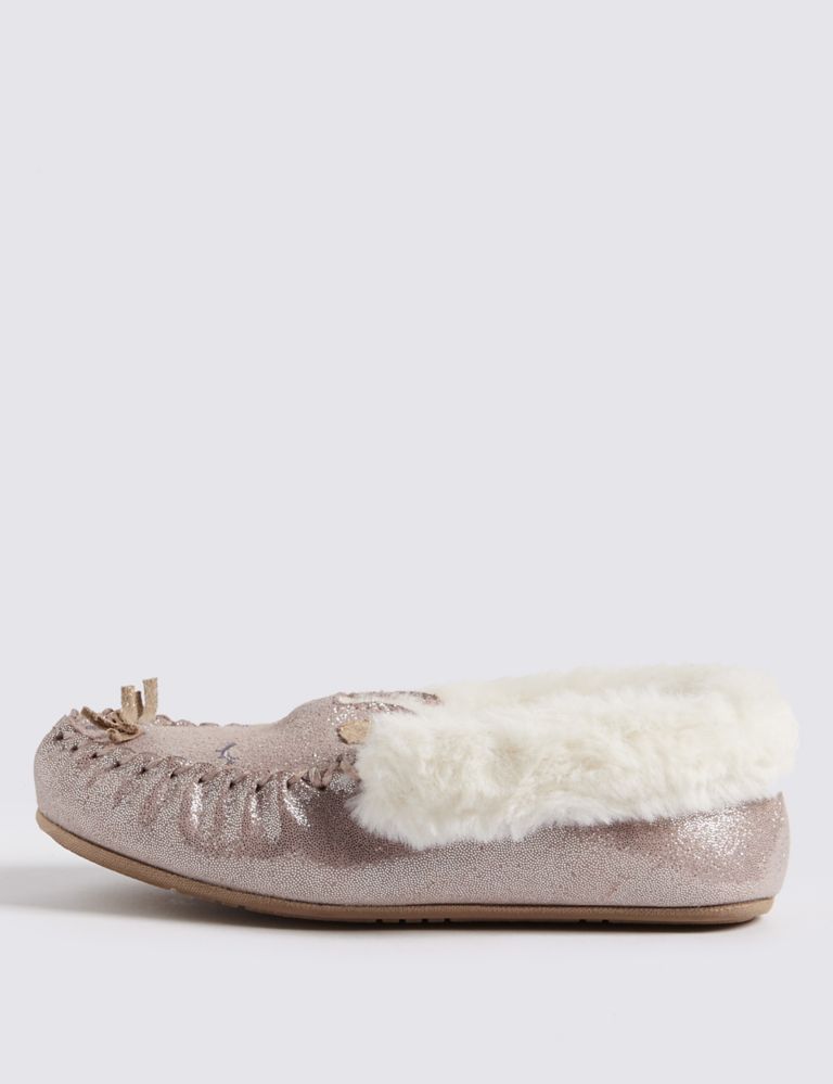 Kids’ Suede Moccasin Slippers (5 Small - 12 Small) 3 of 5