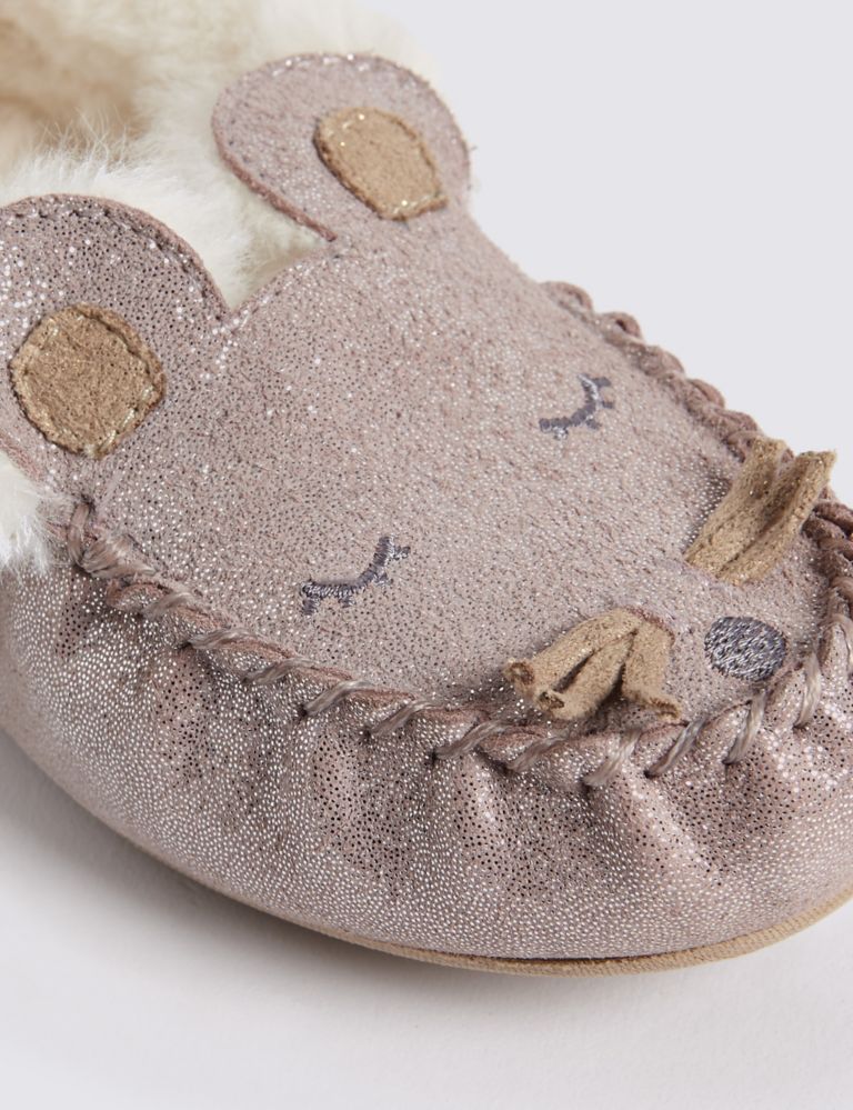 Kids’ Suede Moccasin Slippers (5 Small - 12 Small) 4 of 5