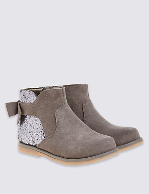 Kids' Suede Party Ankle Boots Image 2 of 6
