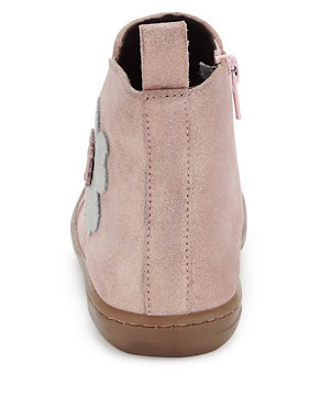 Kids' Suede Sparkle Ankle Boots Image 2 of 5
