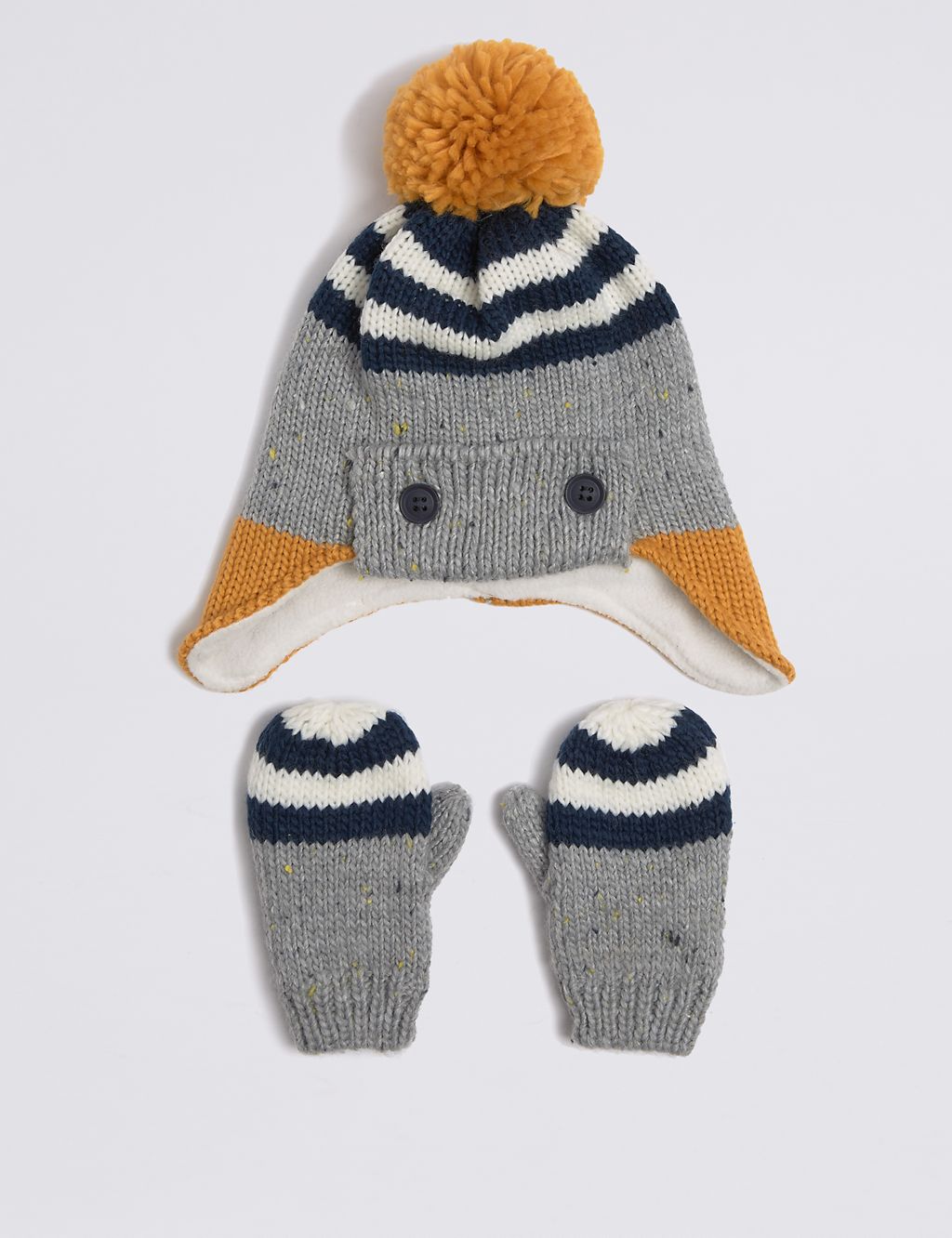 Kids’ Trapper Hat and Mitten Set 1 of 1