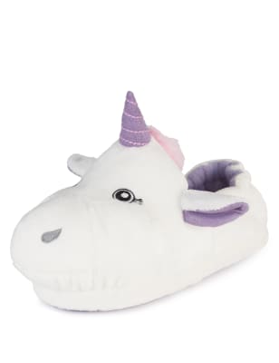 Kids Unicorn Slippers M S