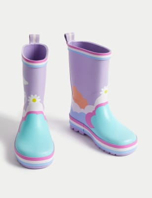 Kids Unicorn Wellies 4 Small 2 Large M S Collection M S