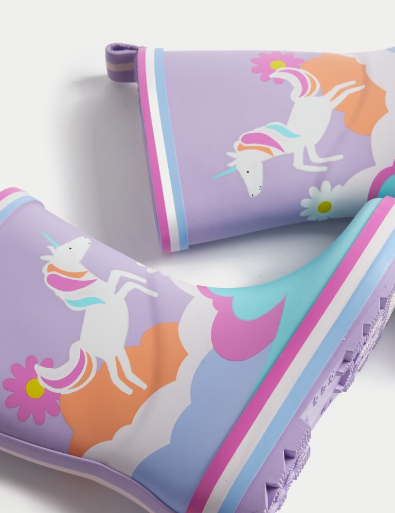 Kids' Unicorn Wellies (4 Small - 2 Large) 3 of 4