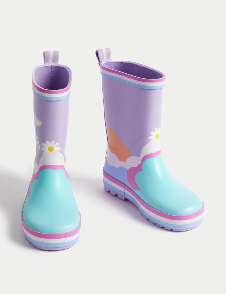 Kids' Unicorn Wellies (4 Small - 2 Large) 2 of 4