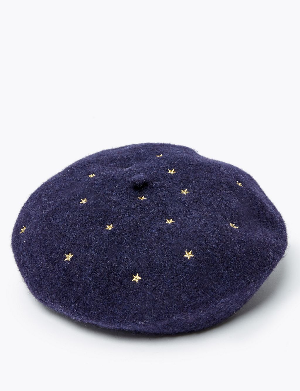Kids’ Wool Embroidered Star Print Beret (3-14 Years) 1 of 3