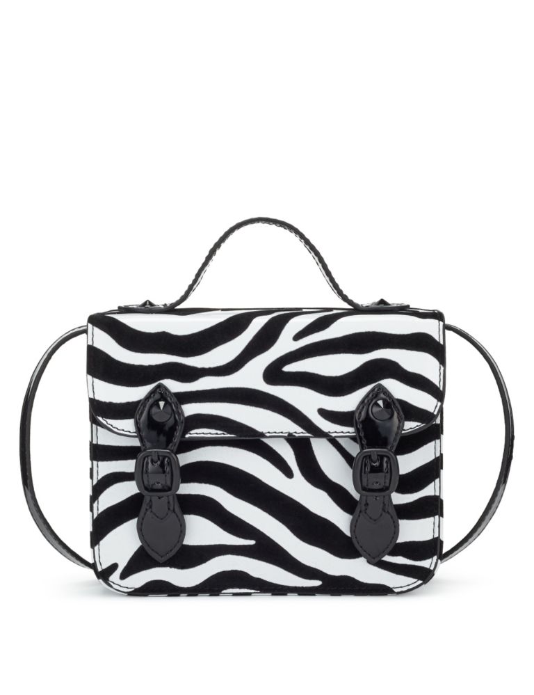 Kids' Zebra Print Across Body Satchel Bag 1 of 3