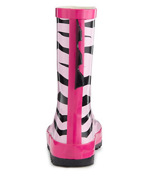 Kids' Zebra Welly Boots Image 2 of 5