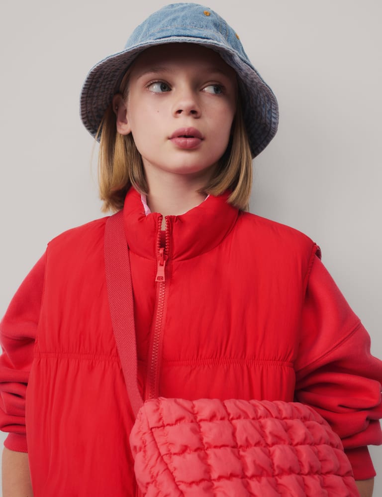 Kids Cotton Plain Bucket Hat (1-13 Yrs) 4 of 4