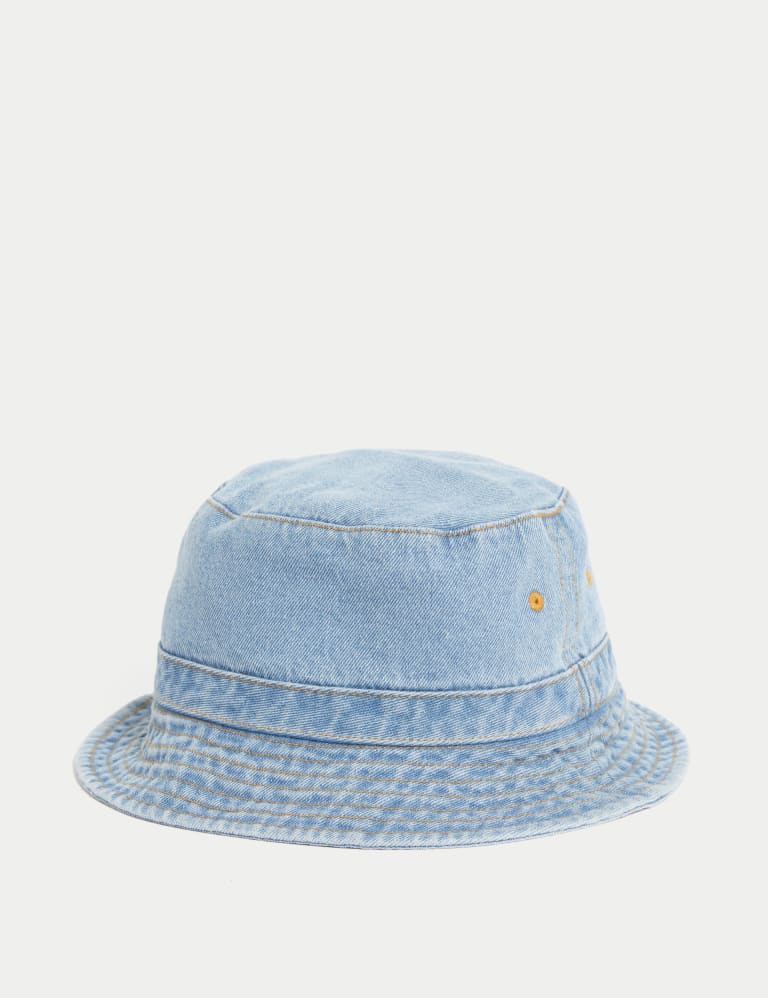 Kids Cotton Plain Bucket Hat (1-13 Yrs) 2 of 4