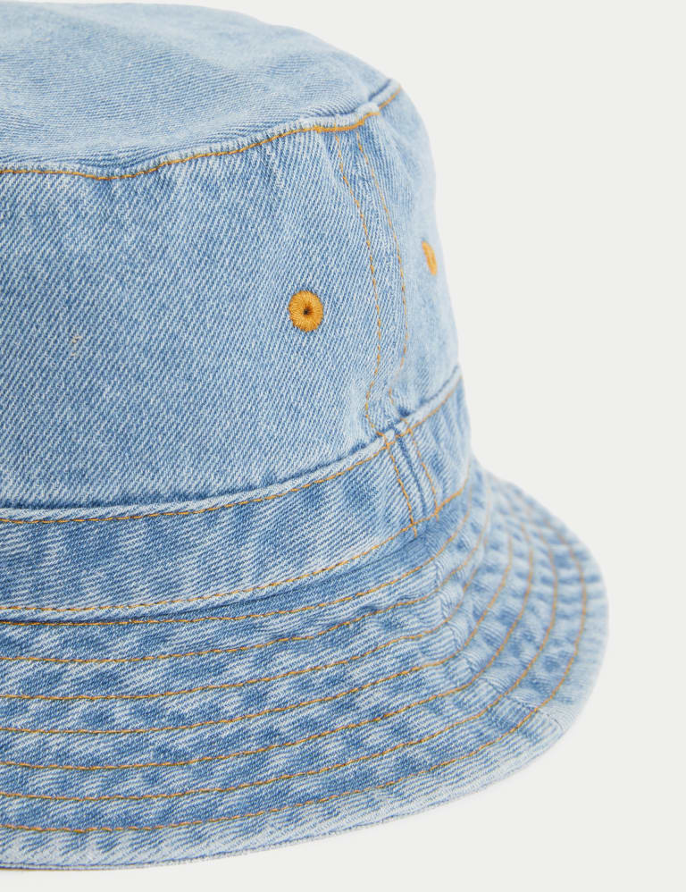 Kids Cotton Plain Bucket Hat (1-13 Yrs) 3 of 4