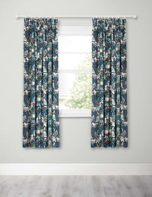 Kids Woodland Blackout Pencil Pleat Curtains M S