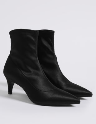 Black kitten heel store ankle boots uk