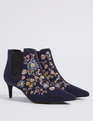 Embroidered ankle outlet boots uk