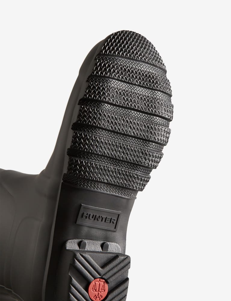 Hunter original refined back strap black gumboots hotsell