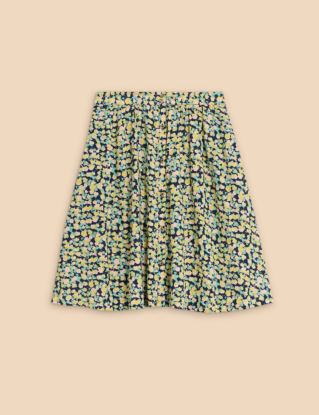 Knee Length Floral A-Line Skirt 1 of 6