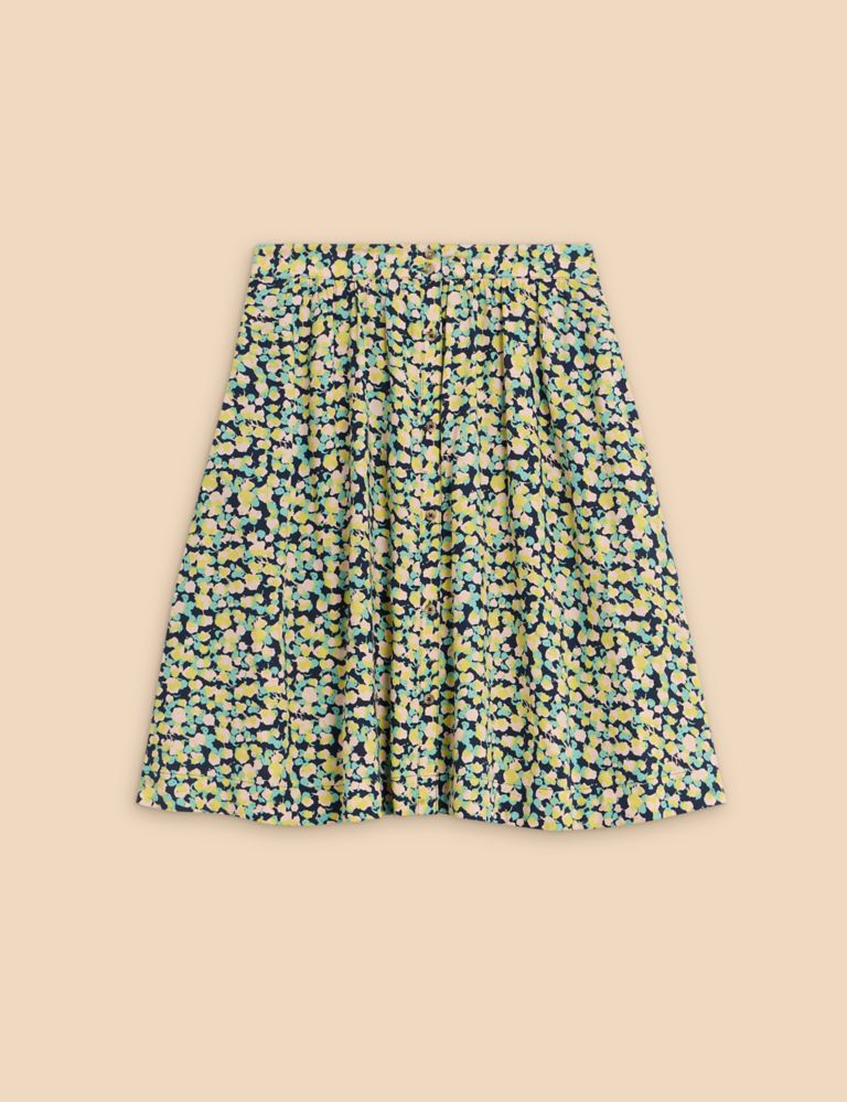 Knee Length Floral A-Line Skirt 2 of 6