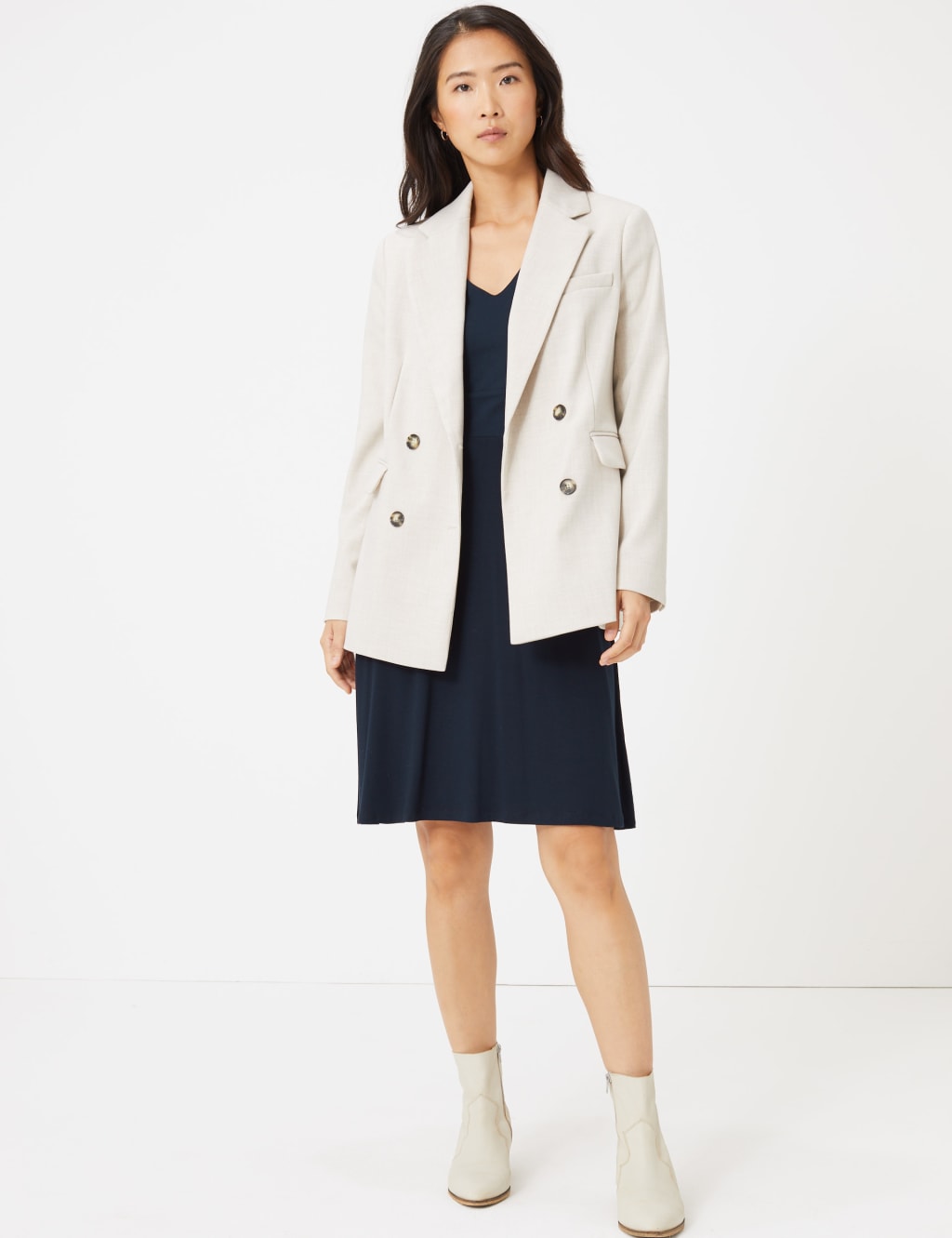 Knee Length Jersey Fit & Flare Dress M&S Collection M&S