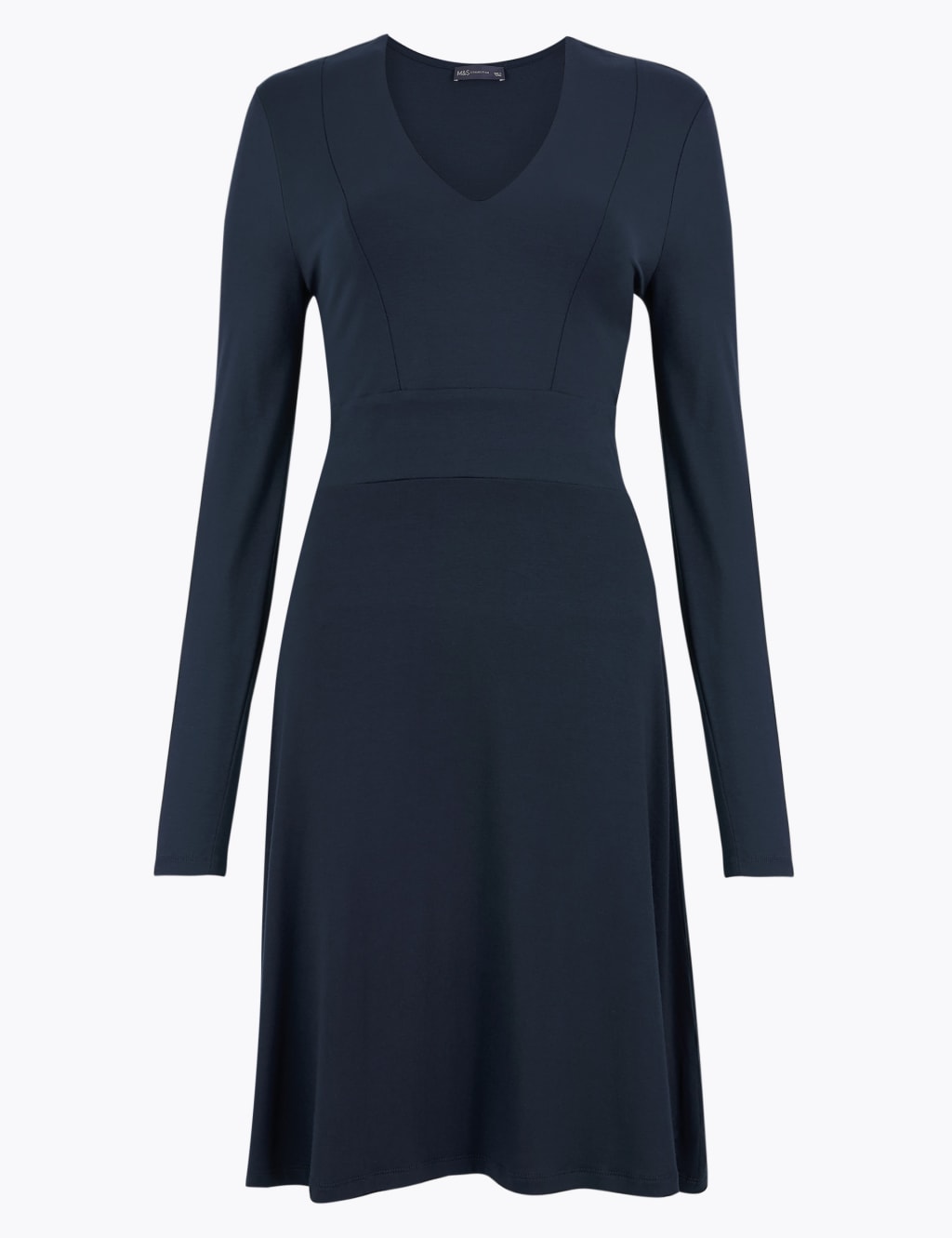 Knee Length Jersey Fit & Flare Dress M&S Collection M&S