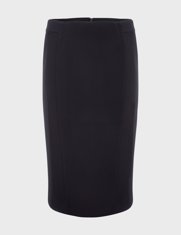 Black pencil skirt knee length top