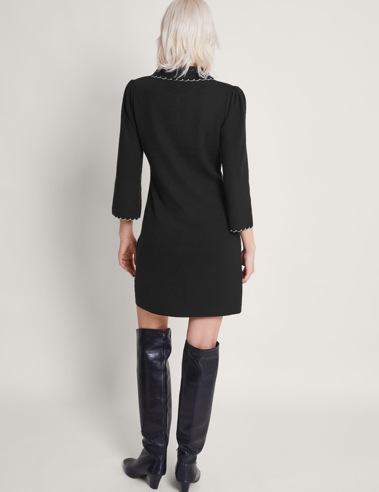 Black knee length shirt dress sale