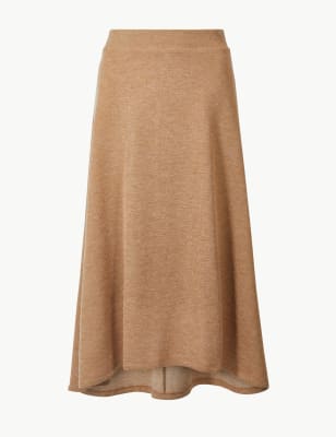 Knitted midi shop a-line skirt