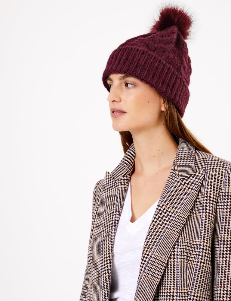 Knitted Beanie Hat M S Collection M S