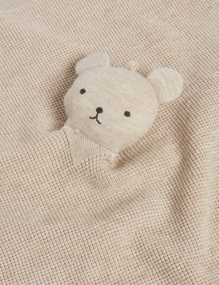 Tiny treasures knitted bear comforter 2025
