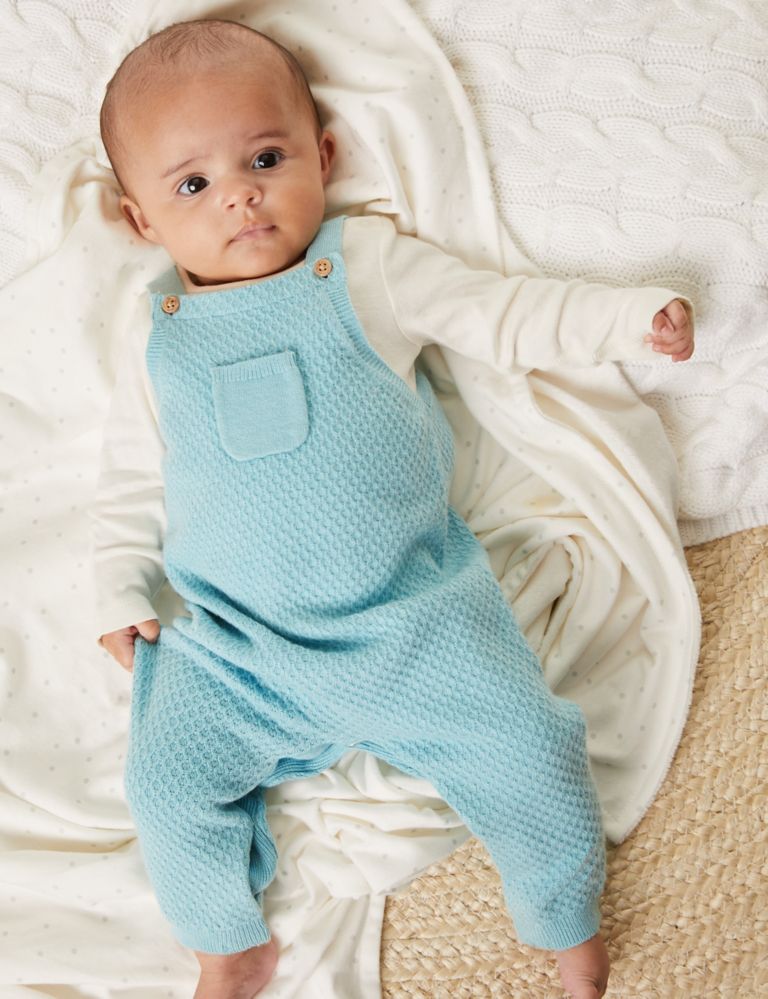 Knitted Dungarees (7lbs-1 Yrs) 1 of 6
